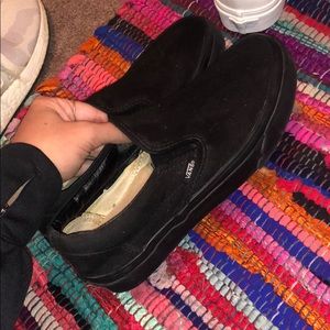 Black slip on vans